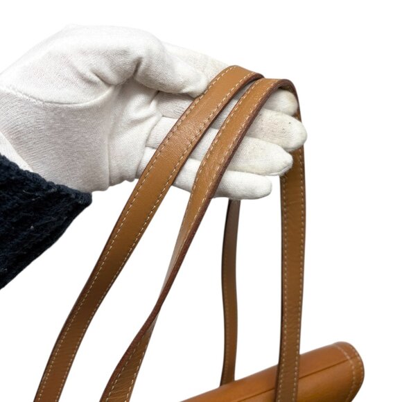 Christian Dior Vintage 2002 Logo Saddle Shoulder Tote Bag Camel Gold [106215] - Picture 13 of 15